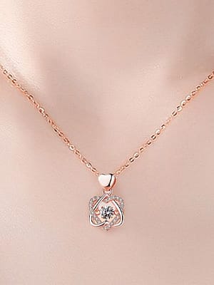 Copper Heart With Diamond Jewelry